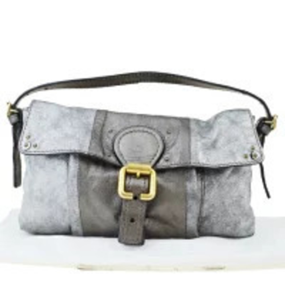 Chloe Paddington Shoulder Bag Silver Leather